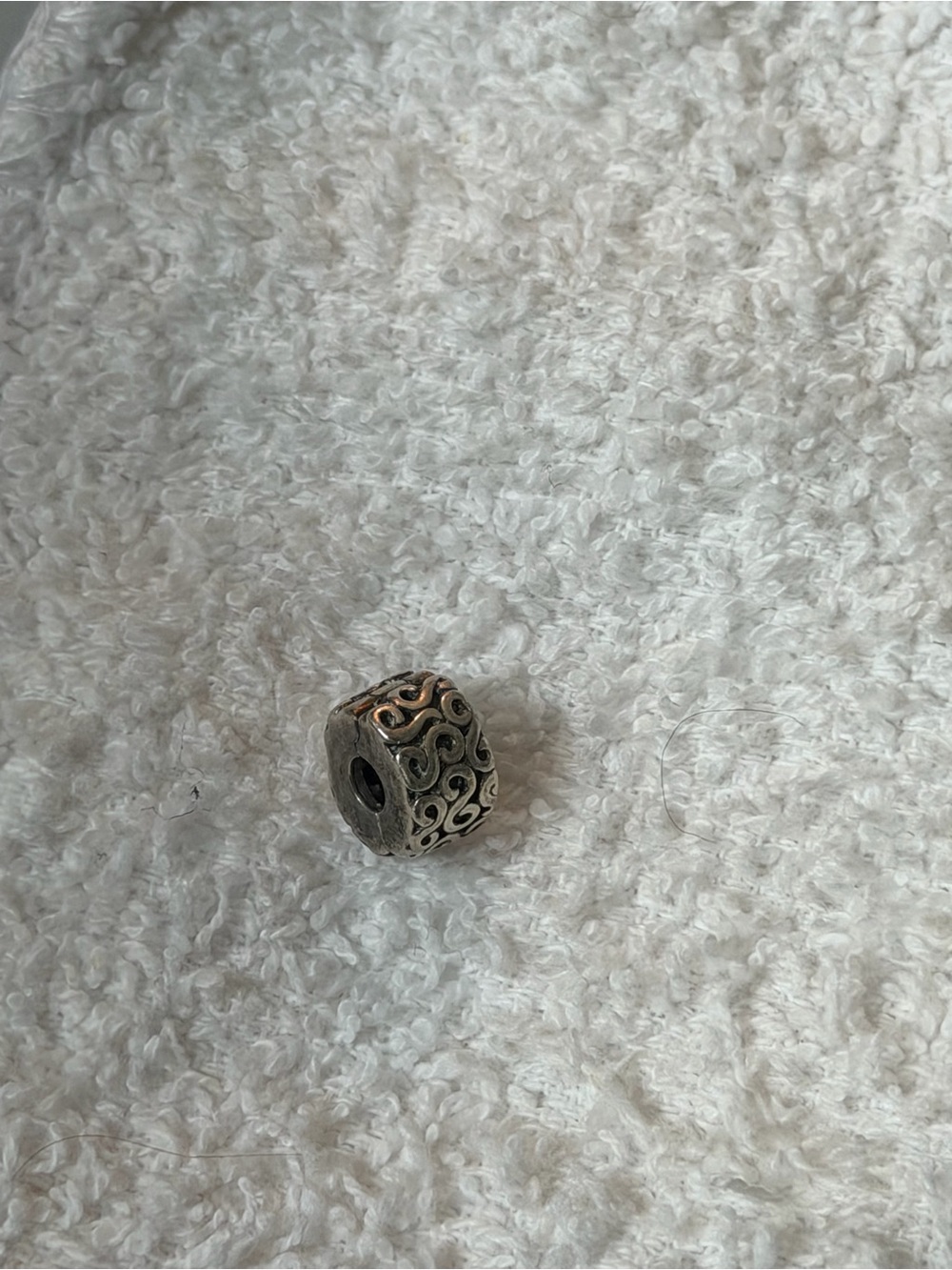 authentic Pandora "S" Pattern Serpentine Swirl Clip Charm